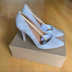 EUC Madewell Mira Heel in Vapor Grey 7.5 with box